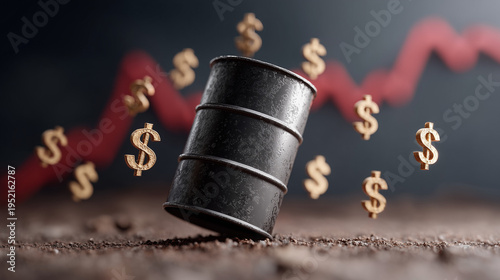 Oil Barrel with Dollar Symb...
