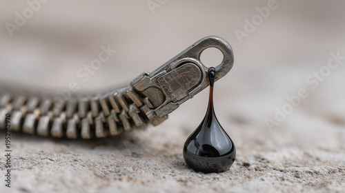 Zipper and Drop: A close-up...