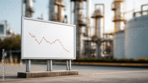Downward Trend: A billboard...