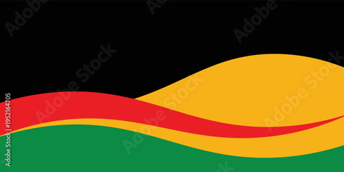 Juneteenth theme wavy abstract background, freedom day, annual holiday. Vector design for banners, greeting cards, posters.