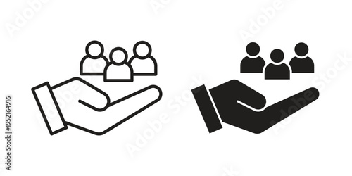 Community icon set, logo vector eps10