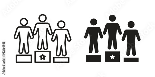 Competitors icon set, logo vector eps10