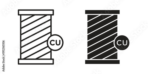 Copper icon set, logo vector eps10