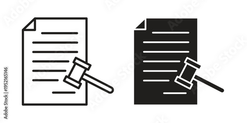 Corporative law icon set, logo vector eps10