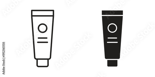 Cream tube icon set, logo vector eps10