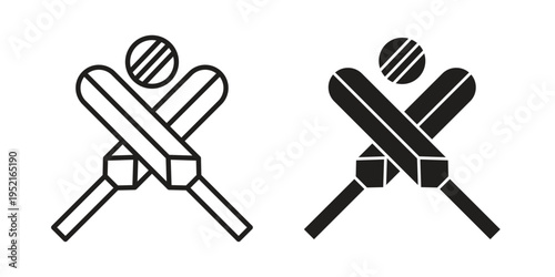 Cricket icon set, logo vector eps10