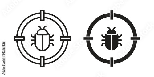 Debug icon set, logo vector eps10