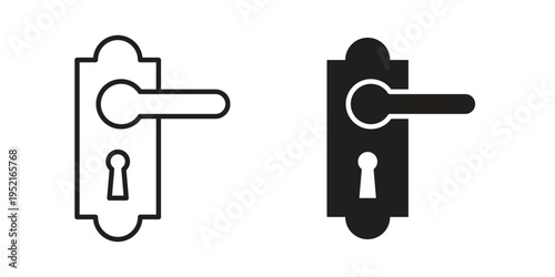 Doorknob icon set, logo vector eps10