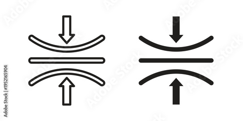 Elasticity icon set, logo vector eps10