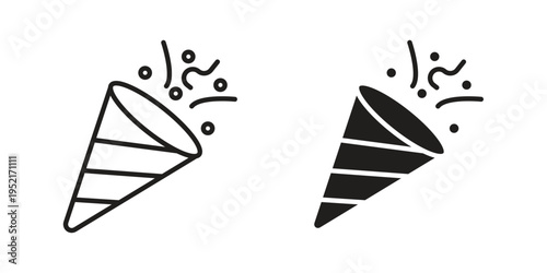 Confetti icon collection vector illustrations, Vector pictogram