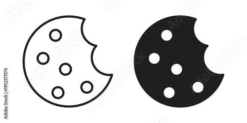 Cookie icon collection vector illustrations, Vector pictogram