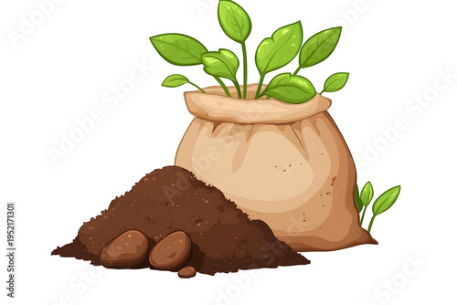 Organic fertilizer nourishing lush greenery