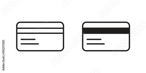 Credit card icon collection vector illustrations, Vector pictogram