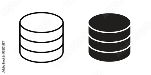 Database icon collection vector illustrations, Vector pictogram