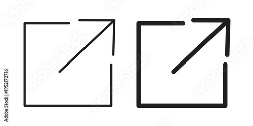 External link icon collection vector illustrations, Vector pictogram