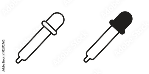 Eye dropper icon collection vector illustrations, Vector pictogram