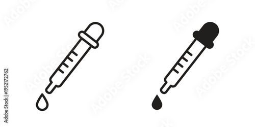 Eye dropper icon collection vector illustrations, Vector pictogram