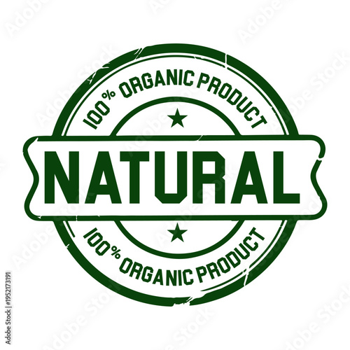 Natural product rubber stamp vector