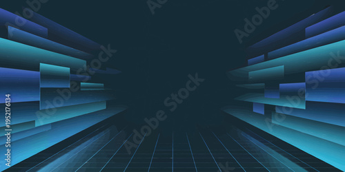 Modern Tech Presentation Background in Blue Tones