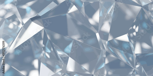 Crystal-like Geometry with Fractured Reflective Surfaces