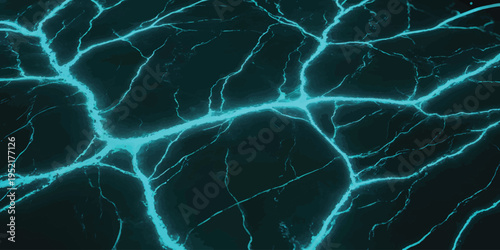 Futuristic Digital Neural Mapping on Teal Marble Stone