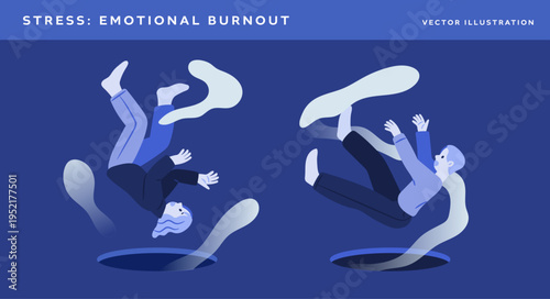 Emotional exhaustion falling character set