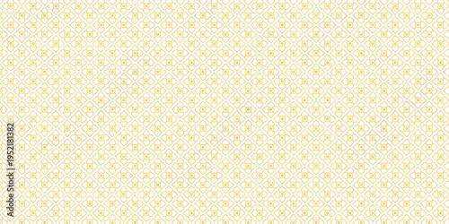 Thai pattern with golden floral background. Traditional Thai seamless pattern featuring flowing Thailand-inspired geometric shapes in gold on a light background.