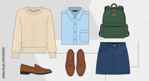 Casual Outfit with Backpack