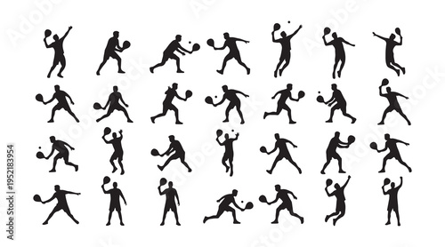 porfessional padel man athlete silhouette