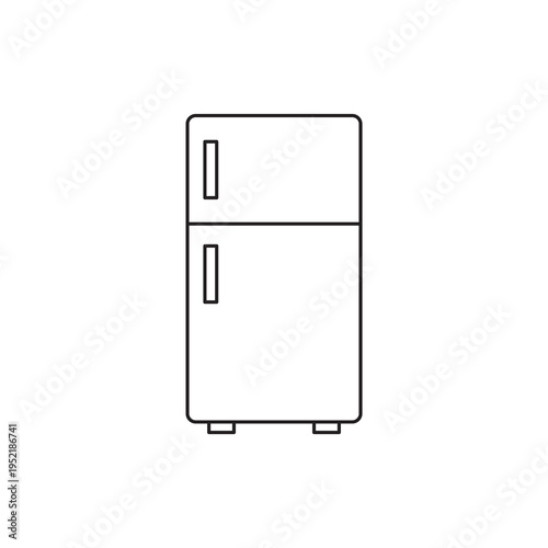 Compact office refrigerator icon for staff breakroom pantry