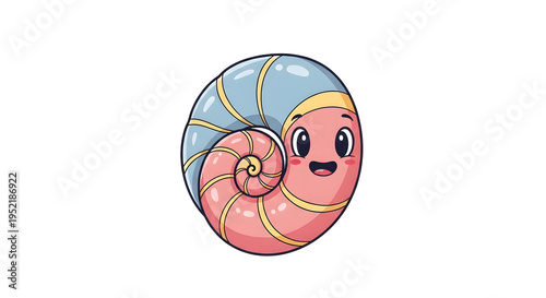 cartoon cochlea inner ear character spiral shape 