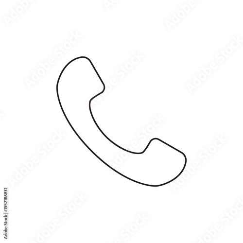 Telephone handset receiver icon for customer support call