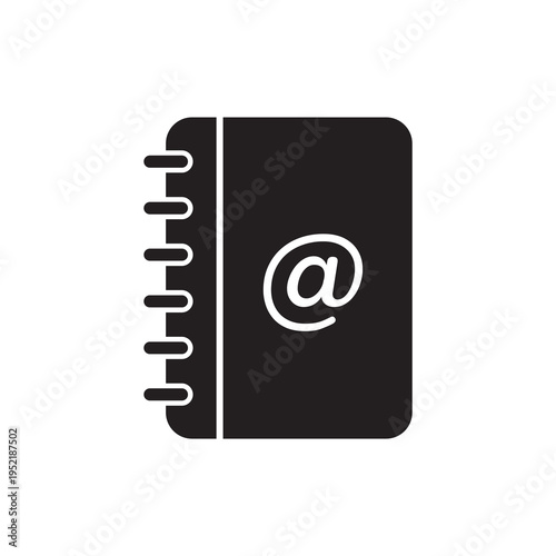 Solid Spiral Notebook Diary Icon for Office Organization