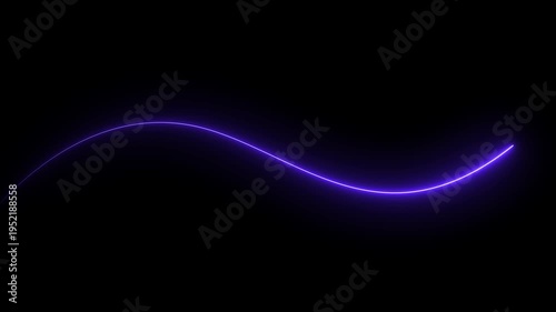 Abstract glowing neon lights blinking lines moving animation. colorful neon line moving on background. Seamless loop animation neon light line technology on transparent background.