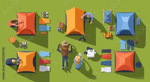 Camping Tents and Gear.