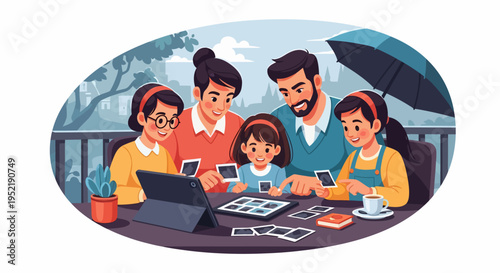 Family Playing Card Game.