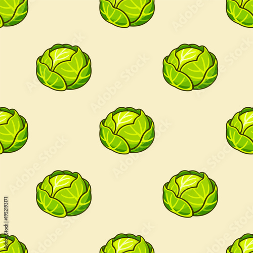 Cabbage seamless pattern
