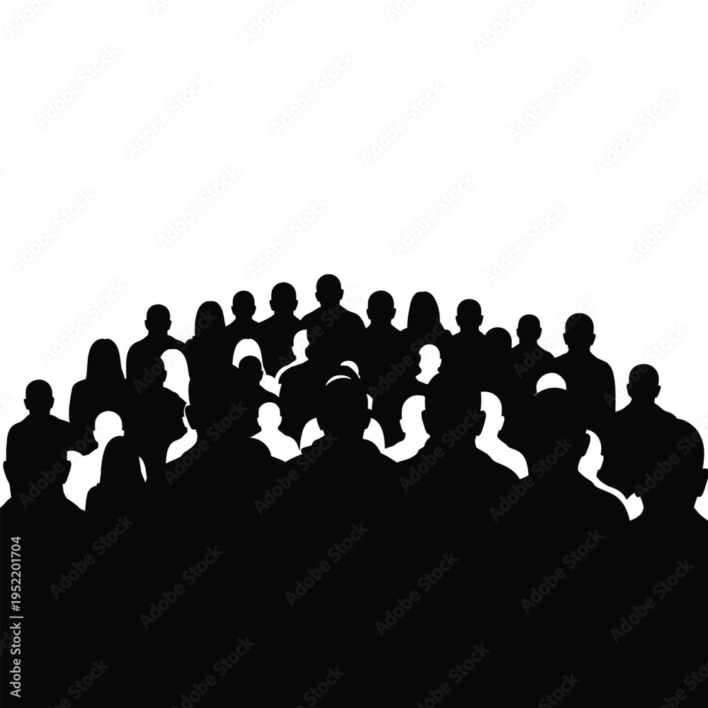 Obraz premium Diverse team of professionals sitting in silhouette against bright background for business unity and collaboration concept