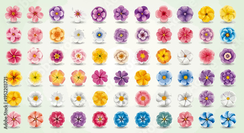 Seamless spring wallpaper design featuring a set of colorful Easter eggs decorated with vintage floral elements and nature-inspired textures in a vibrant vector illustration