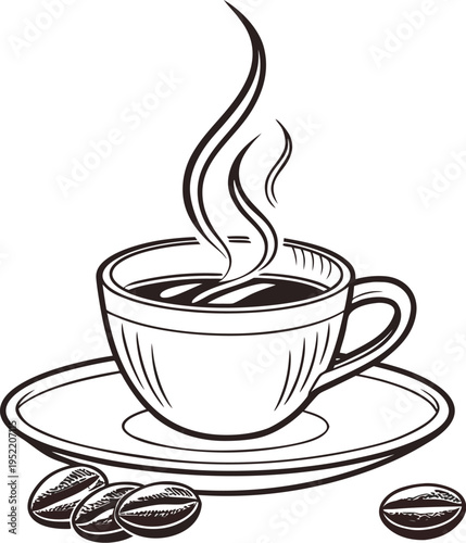 cup of coffee with steam