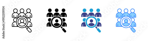 Candidate Selection icon set multiple style collection