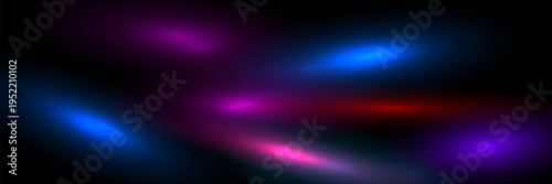 Purple blue light leak effect background. Film bokeh flare overlay. Vintage neon photo filter texture template. Exposed photography wallpaper. Abstract blur ultraviolet gradient backdrop.