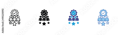 Best Employee icon set multiple style collection