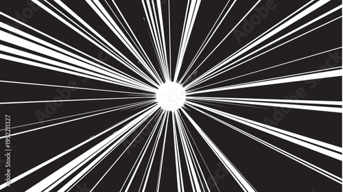 Dynamic Radial Speed Lines Effect for Manga Comics