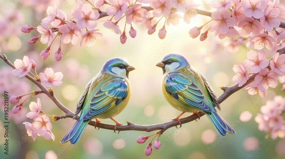 Fototapeta premium birds are togther