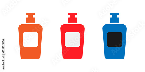 different colored hand sanitizer bottles