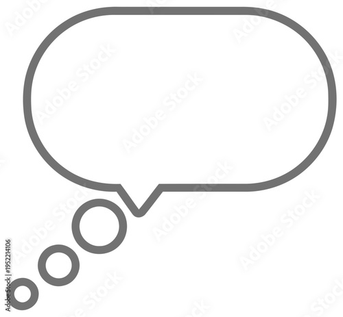 Speech Bubble Icon Simple Blank Chat Box Outline for Messaging