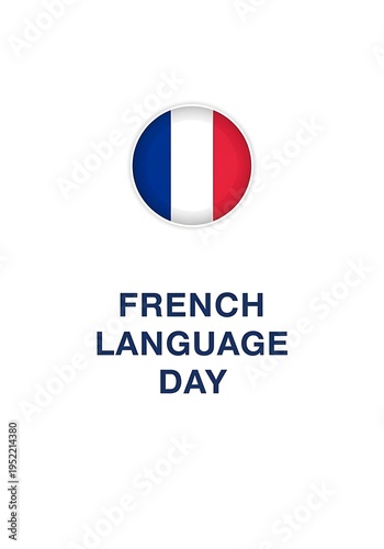 French language day with blue white and red circle design Free Download French language day with blue white and red circle design - GFXLoad
