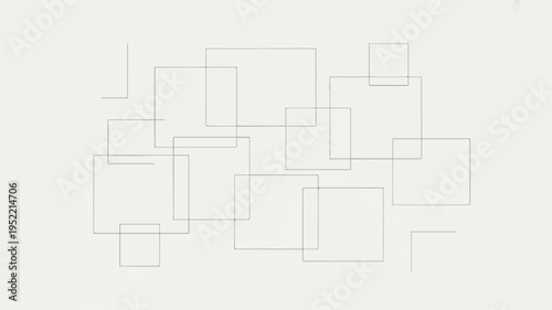 Overlapping rectangles in a geometric pattern on a light gray background