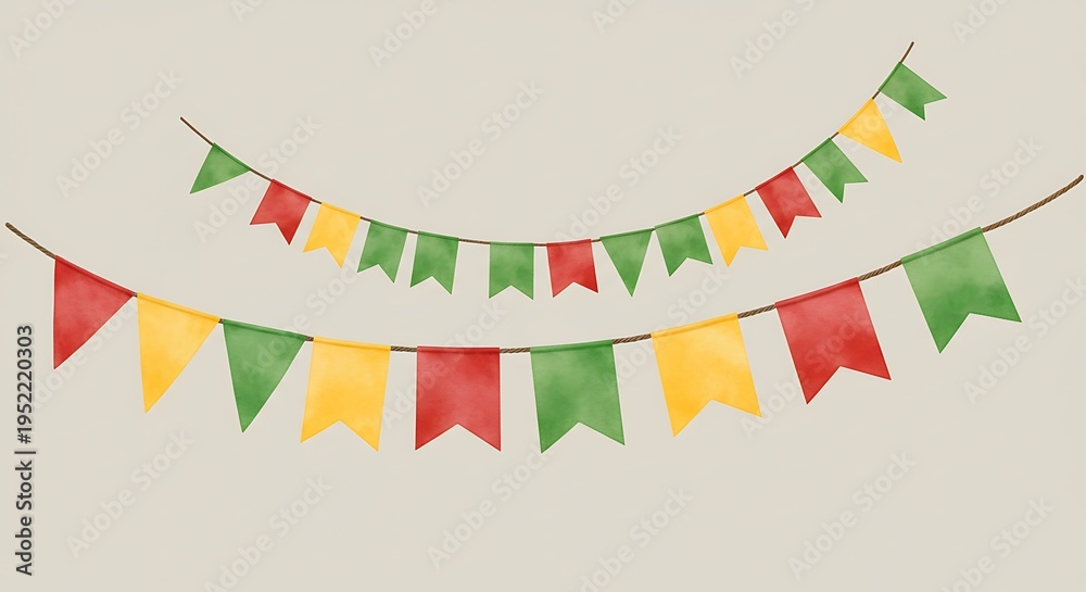 Obraz premium Watercolor Bunting Celebration